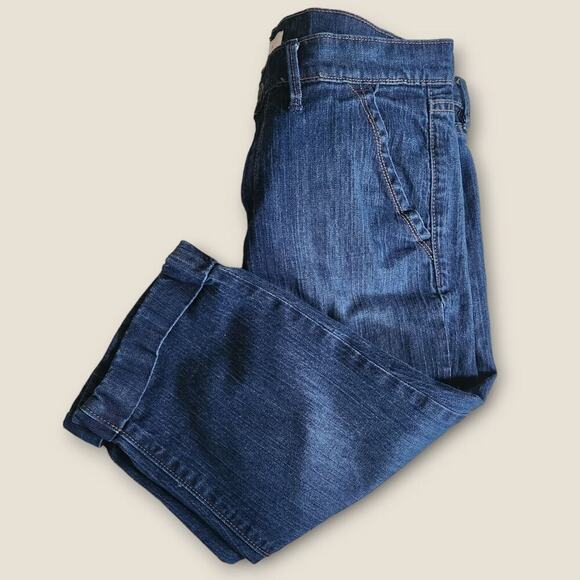 Old Navy Women's Classic Mid-rise Darkwash Denim Capris Flap Pockets Size 12Reg - Picture 6 of 7